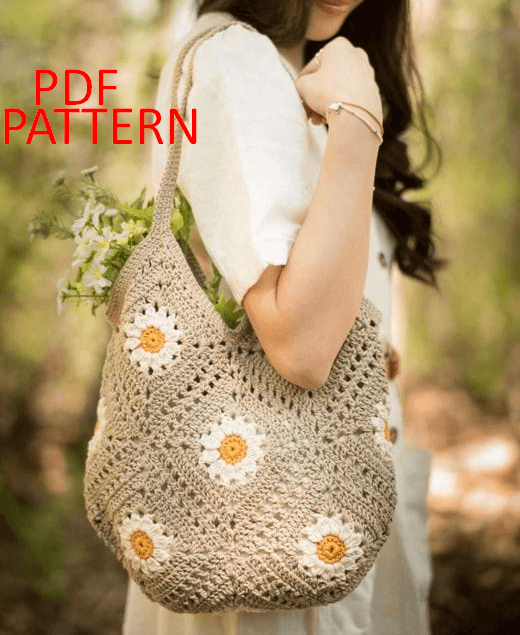 How To Crochet The Cutest Daisy Bag- The Daisy Day Tote! - YouTube