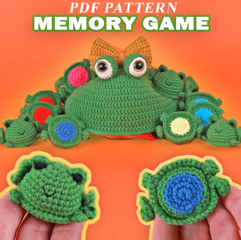 Crochet Frog Plush PDF PATTERN Squishmallow Amigurumi Plushie