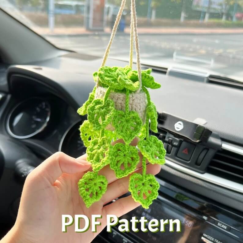 Crochet Car Hanging Plant Patterns